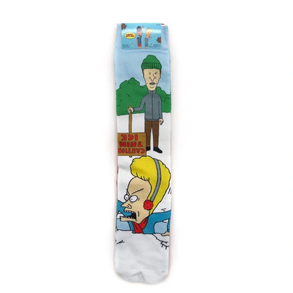 Beavis and Butt-Head Butthead Crew Socks Mens Womens MTV 90s Fun Gift NWT New
